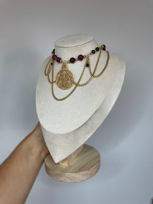 Collier « Isis » - Grenat rouge
