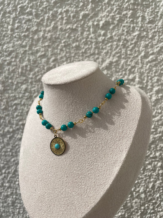 Collier « Soleil du Sud » Turquoise de Chine