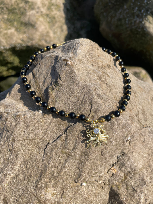 Collier "Octavia" - Onyx noir